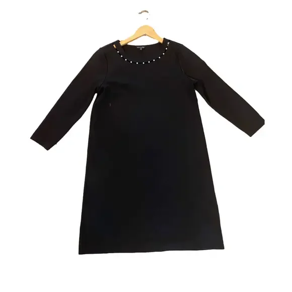 Massimo Dutti | Dresses | Massimo Dutti Dress Size M Black Cotton Mix Midi Dress Faux Pearl 34 Sleeve | Poshmark Massimo Dutti | Dresses | Massimo Dutti Dress Size M Black Cotton Mix Midi Dress Faux Pearl 34 Sleeve | Poshmark
